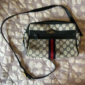 Vintage Gucci GG Blue Ophidia Crossbody Bag